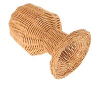 CLISPEED Supporto per Cappelli in Rattan Intrecciato Marrone, Espositore per Cappelli a Forma di Testa Manichino, per Supermercati e Uso Domestico, Strumento di Marketing per Esposizione