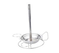 CLISPEED Supporto per Pollo Barbecue in Inossidabile con Piastra per Arrosti all Adatto Grill Gas e Design Ergonomico per Gocciolamento Grassi