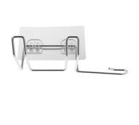 CLISPEED Supporto Portasciugacapelli da Parete in Acciaio Inox Autoadesivo, Organizer Multifunzione Bagno Doppio Gancio, Mensola Salvaspazio per Utensili Chioma, Facile Installazione