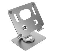 CLISPEED Supporto Tablet Regolabile Alluminio Rotante Porta Tablet Scrivania Stand Organizer Ergonomico Multifunzione Grigio
