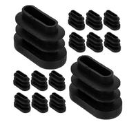 CLISPEED Tappi Terminali per Gambe Ovali in Plastica Nera, Protezioni per Gambe di Mobili e Tavoli, 30 Pezzi, Protezione Pavimento e Riduzione Rumore per Sedie da Giardino e Sala da Pranzo