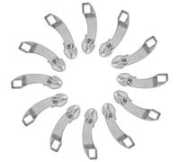 CLISPEED Tirazip metallo 12 pezzi con cerniera antideflagrante a singolo strato - kit riparazione per cappotti, valigie e borse da viaggio
