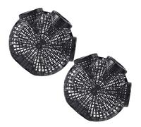 CLISPEED Trappola da Pesca in Plastica Nera 2 Unitá 3 Fori, Riutilizzabile e Portatile per Cattura di Granchi e Pesci, per Pesca in Acqua Non Salata