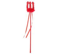 CLISPEED Tridente Diabolico Rosso con Paillettes Scintillanti in Glitter e Plastica, Accessorio Versatile per Cosplay e Feste di Halloween e Celebrazioni Festive