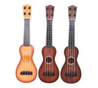 CLISPEED Ukulele per Piccolo con Corde Design Autentico in Legno Giallo Strumento Musicale Educativo e Resistente per Principianti