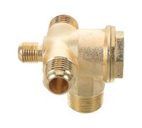 CLISPEED Valvola di Ritegno in Lega per Compressore D'aria Industriale G3/8" Attacco Filettato, Piccola Valvola di Non Ritorno per Tubi a 4 Vie, Pezzo di Ricambio per Compressori ad Alta