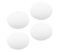 CLISPEED Vassoio Rotondo Specchiato in Acrilico Argento 15 CM, Set 4 Pezzi, Piatto Centrotavola per Matrimonio e Festa, Vassoio Portacandele e Decorazione Tavolo