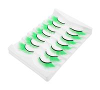 CLISPEED Verdi Glitterate 7 Paia Extra Lunghe per Feste San Patrizio e Halloween per Donne