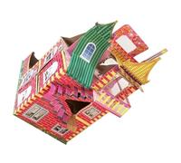 CLISPEED Villa Di Carta Degli Antenati Per Sacrifici Casa Di Carta Cinese Luminosa e Colorata Adatta Per Funerali Compleanni Degli Antenati e Festività Come Qingming e Festa Dei Fantasmi