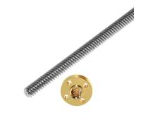 CLISPEED Vite Filettata T8 in Inossidabile per Stampante 3d, Asta Liscia e Facile da Installare con Dado, 2 Pezzi da 300mm per Passo-passo