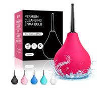 Clistere Adulto Anale 224ml,Peretta per Clistere Adulti Per Doccia Anale Lavanda Vaginale Per Uomini Donne(Rosa)