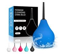 Clistere per la pulizia intestinale, 224 ml, irrigatore per doccia anale, doccia intima per doccia e doccia vaginale per uomini e donne (blu)