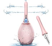 Clistere Per Pulizia Ano Anale - Peretta per Clistere Adulti può Essere Collegato al Tubo della Doccia, Peretta Evacuativa Doccino Anale Lavanda Vaginale per Uomini Donne 245ML(Rosa)