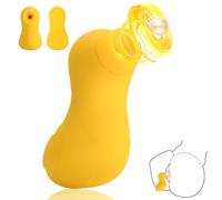 Clitorale aspirazione vibratore giocattolo per adulti Mini anatra gialla con 7 modalità di vibrazione e aspirazione, IPX7 impermeabile USB portatile silenzioso capezzolo