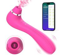 Clitorale leccando succhiare vibratore sex toys, controllo APP lingua sex toy con 9 vibrazioni 9 lingua leccando con succhiare modalità