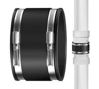 CLIUNT 100 mm Connettore per tubo in gomma, giunto in gomma flessibile con Due Fascette In Acciaio Inox, rubber duct connector, per ventilatore, filtro a carbone, tubo rigido, tubo in acciaio