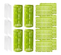 CLIUNT 12PCS Protezione Dell'albero in Plastica, Protezione per Tronco d'albero, Protezione Plastica per Alberi con 12 Graffette a U, Protezioni per Tronco Albero per prevenire i Tosaerba