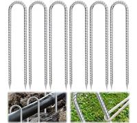 CLIUNT 6 Picchetti di Fissaggio da Giardino, 30CM Picchetti per Esterni, Ancoraggio a Terra per Tende, per trampolino per il fissaggio di tende, campeggio, trampolini, tettoie, altal