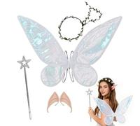 CLIUNT Ali da Fata a Forma di Farfalla, Ali di Farfalla, Alis delle Fate, Alis da Fata Adulto Donna, per Carnevale Compleanno Halloween Natale Gioco di Ruolo Festa a Tema Comic
