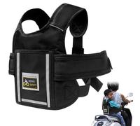 CLIUNT Cintura Di Sicurezza Per Moto per Bambini, Cintura Moto Bambini, Cintura Sicurezza Moto Regolabile con Tasca Materiale Riflettente Adatto Per 2-13 Anni