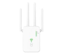 CLIUNT Ripetitore WiFi Potente, Amplificatore Wifi Potente, 5GHz / 2.4GHz Extender WiFi Dual Band, con 1 porta LAN, 1 porta WAN, WPS, antenne 3dBi x2, per casa e ufficio