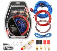 CLIUNT Set di Cavi per Amplificatori Auto, 10 GA Kit Cablaggio Amplificatore Auto, Filo Cablaggio Amplificatore Subwoofer,Subwoofer e Audio 1500 W, per auto camion moto 10 Gauge Amp