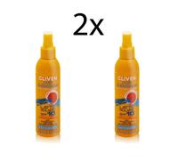 Cliven abbronzante mare piscina 2X200ML Protezione solare latte SPF 10