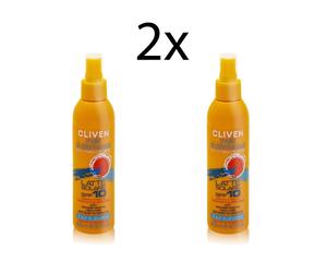 Cliven abbronzante mare piscina 2X200ML Protezione solare latte SPF 10