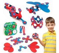 Gioco di costruzione magnetico Clixo Itsy Flamingo e Turchese
