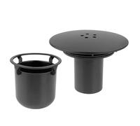 CLKE Coperchio per scarico doccia nero, coperchio per scarico del bagno, anti-odore e anti-intasamento, scarico doccia rimovibile, 95 mm/115 mm