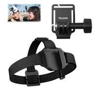 CLKE Supporto per fascia 2 in 1 con clip per cappuccio, per smartphone, compatibile con GoPro Casco Hero 11/10/9/8/7/6/5 Fusion Max Insta360 DJI OSMO per video, Vlog