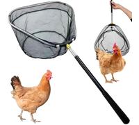 CLKLGEXEAK Rete for Pollo, Catcher Rete Retrattile Lunga Pieghevole Addensante Attrezzi Agricoli Portatili Adatto for la Cattura di Pollame Tacchini Oche