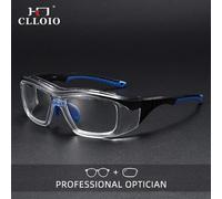 CLLOIO Occhiali di Sicurezza Industriali Antipolvere, Anti Luce Blu, Resistenti al Vento, Occhiali da Vista per Miopia, Occhiali Ottici da Ciclismo su Prescrizione