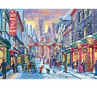 CLMCL Puzzle da 1000 pezzi per adulti e bambini puzzle 1000 pezzi puzzle sfumato difficile Natale strada