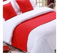 CLMETHE Copriletto/sciarpa in lino tinta unita misura king size morbido e decorativo ideale come protezione per la biancheria da letto in casa hotel guest house o camera da letto.,C-2*Pillowcase