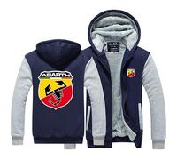 CLMETHE Felpa con cappuccio in pile da uomo con cerniera completa per ABA-RTH Plus Size Felpa cappuccio Pullover Giacca invernale Felpa con cappuccio casual Cappotto da esterno,D Hoodies-Mens L