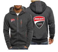 CLMETHE Felpe con cappuccio da uomo con zip intera per Duca-TI Pullover con cappuccio Felpa con cappuccio Cappotti sportivi da esterno Giacche a maniche lunghe Abbigliamento da lavoro,A-XL