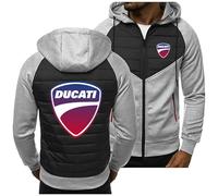 CLMETHE Felpe con cappuccio da uomo per Duca-TI, giacche con cerniera intera, felpe con cappuccio patchwork, tute sportive casual, capispalla con tasche,C Hoodie-3XL