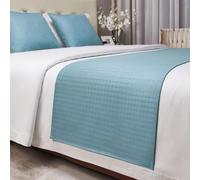 CLMETHE Runner da letto con fodera per cuscino abbinata tinta unita formato King resistente allo scolorimento; ideale per casa e hotel come protezione o elemento decorativo,A-50 * 180CM(1.2m bed)