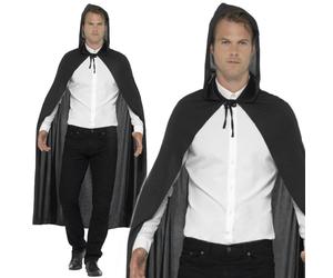 Cloak Cappuccio Nero Unisex Per Adulti Vampiro Halloween Costume