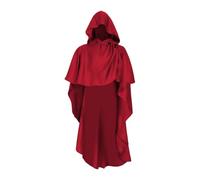Cloak, Hooded Cape, Gothic Robe, Vintage Style Design, Lightweight Fabric, Halloween Party Cosplay, Hooded Photo Direct Cloak, Fits Most Adults Inches Black 1 Piece