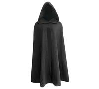Cloak Rinascimento 39, 4 '' Long Black Polyester Black Cappuccetto Maglo morbido Pullover traspirato Medievale retrò per Halloween Hobbit Vichingo costumi di cosplay, piccolo