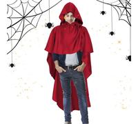 Cloak with Hood Men, Vintage Hooded Cape Costume, Floor-Length Medieval Robe for Autumn Festival Cosplay Halloween Bonfire Bridal Gothic Party Renaissance Wear, 1 Piece