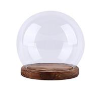 Cloche - Cupola in vetro con base da tavolo, 12 cm