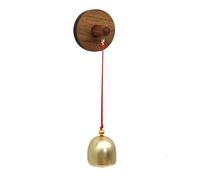 Cloche De Commerçant - Cuivre 3.9cm | Cloche D'ouverture De Porte avec Carillon De Vent De Sonnette En Bois | Clocħe De Commerçant Pour Pendaison De Crémaillère Vintage