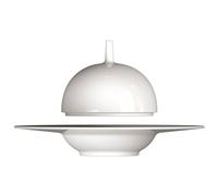 Cloche Porcellana per Piatto Fondo Saturno Ø 25 cm Costa Verde | Coperchio