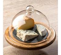 Cloche/Vassoio porta formaggio in legno e ardesia LAGUIOLE