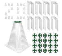 Cloches da Giardino per Piante | Protezione A Campana per Esterno,Riusabili con Pioli da Terra e Fori di Aerazione per Fiori Pomodori Piantine Fragole Ortaggi da Esterno