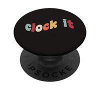 Clock It Gen Z Meme Divertente Scherzo Teen Slang Tween Verità Motive PopSockets PopGrip Adesivo