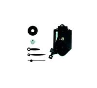 Clock-it Meccanismo Orologio Pendolo con canotto di altezza 16 mm, Lancette plastica nere. Kit per riparazione, sostituzione o realizzazione orologi pendolo da parete.